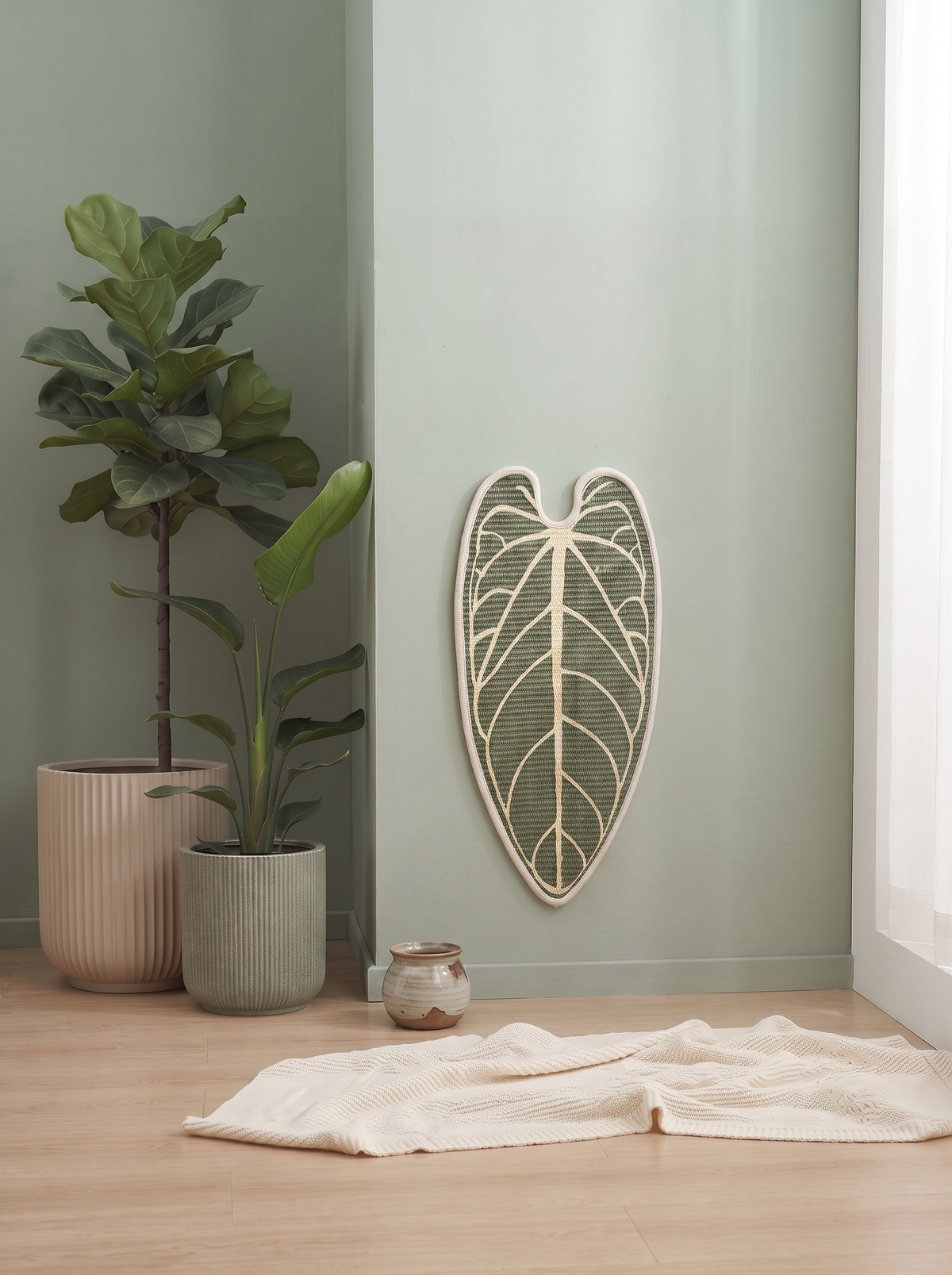 Monstera Muse Sisal Cat Scratcher